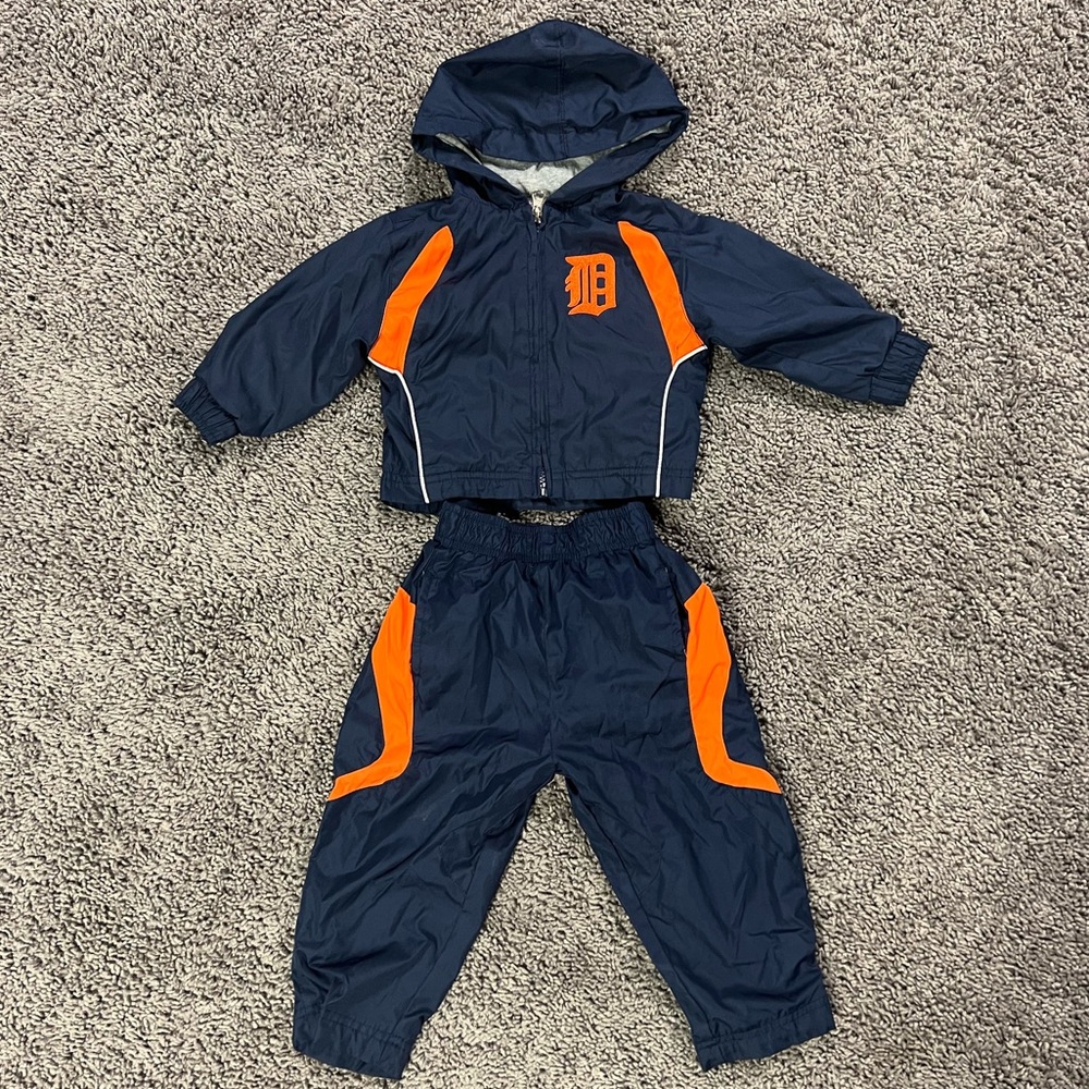 MLB GENUINE MERCHANDISE Blue Navy Orange DETROIT TIGERS BASEBELL Set 18 Months